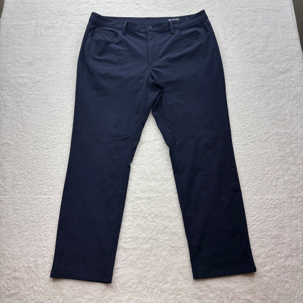 G/FORE Mens Navy Blue Fore Play Golf Pants 38x30 Performance Stretch Straight
